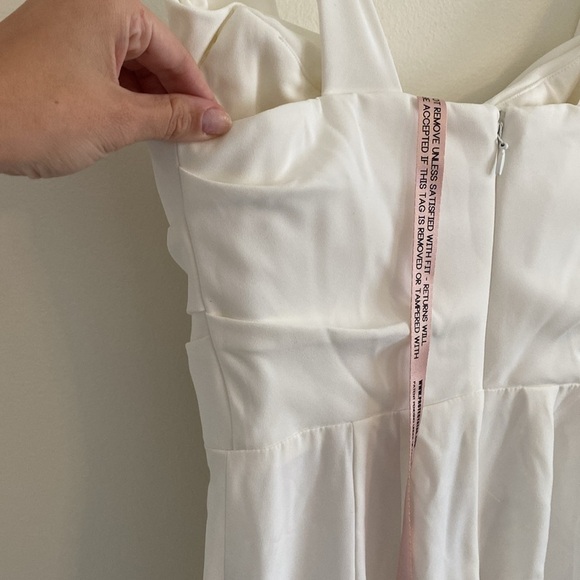 NWT House of CB Micaela Ivory White Draped Corset Midi Dress size Medium - Picture 10 of 11